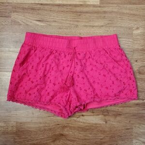 Arizona Lace Shorts Size Large Floral Pink Lined